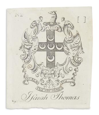 THOMAS, ISAIAH. Clipped Signature, Your affectionate Bror / Isaiah Thomas,